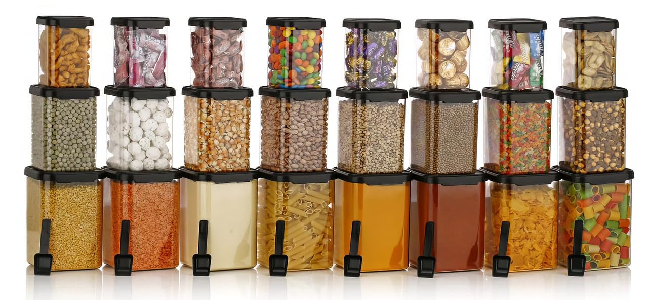 flymore Plastic Storage Box Set – 24 Pcs, Airtight