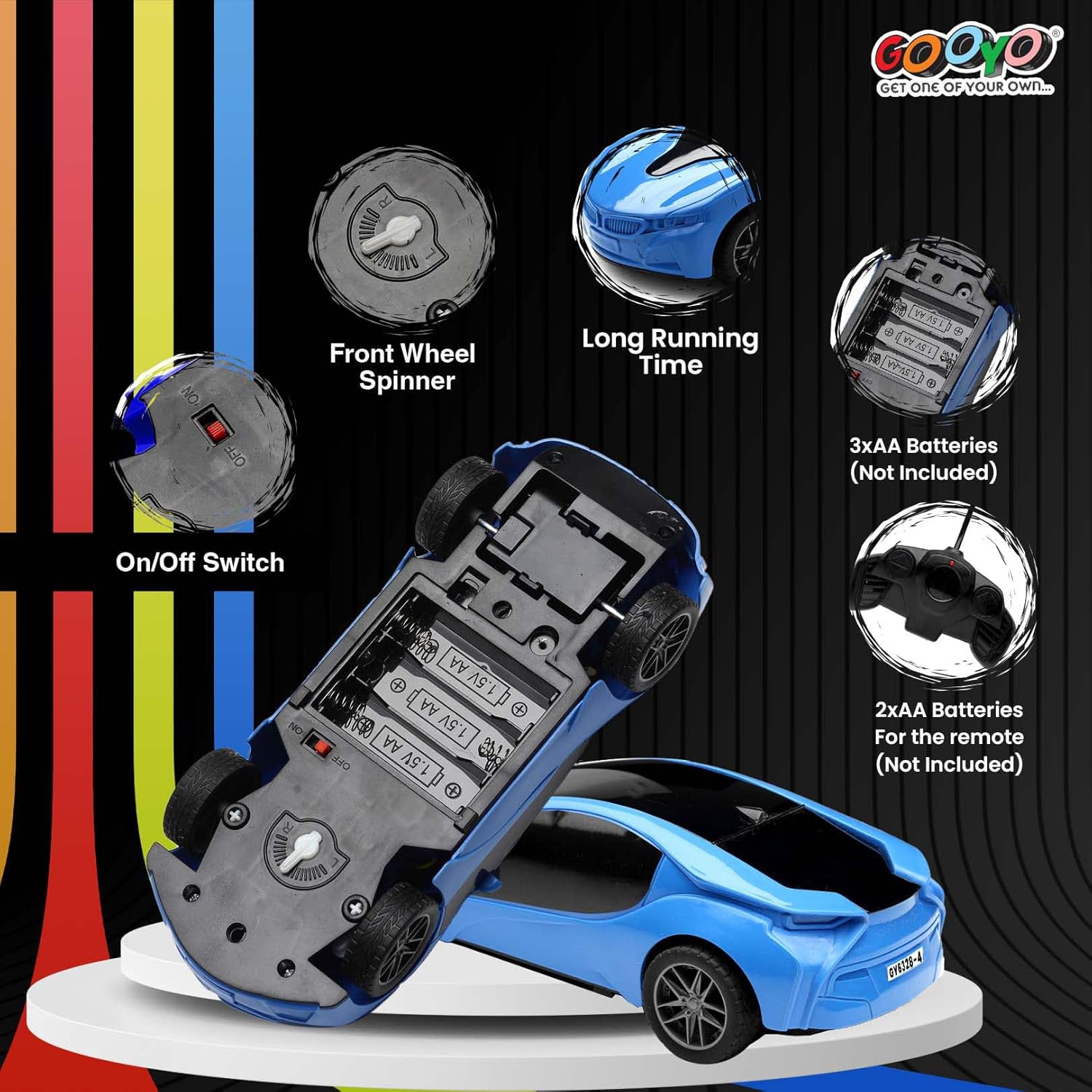 Gooyo High-Speed Remote Car Toy – Battery Operated