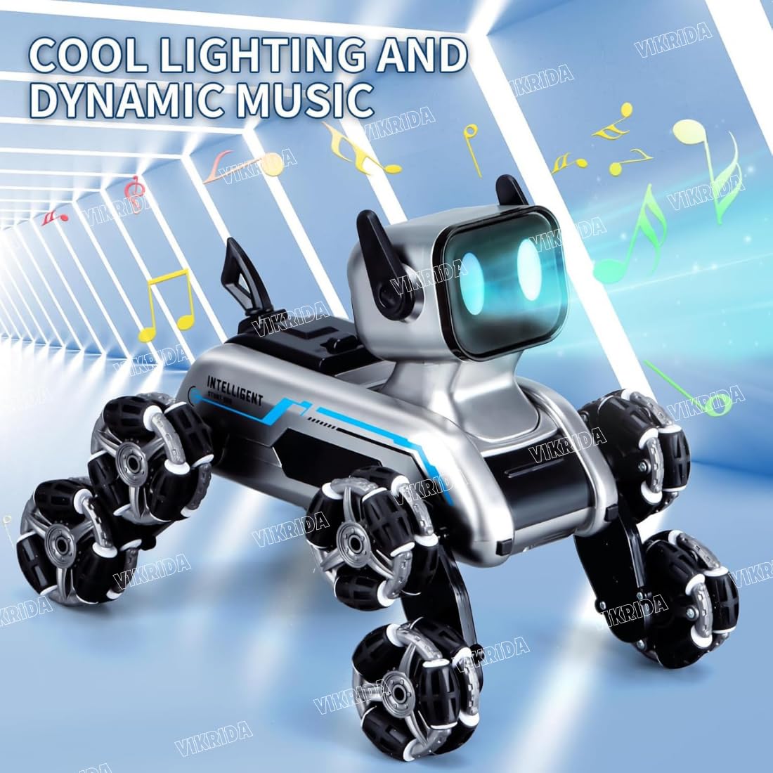 VikriDA 8WD Gesture Sensor RC Stunt Car – Black
