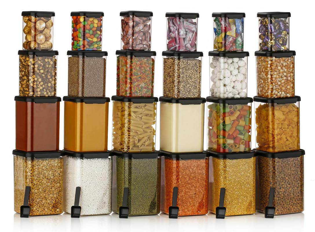 flymore Plastic Storage Box Set – 24 Pcs, Airtight
