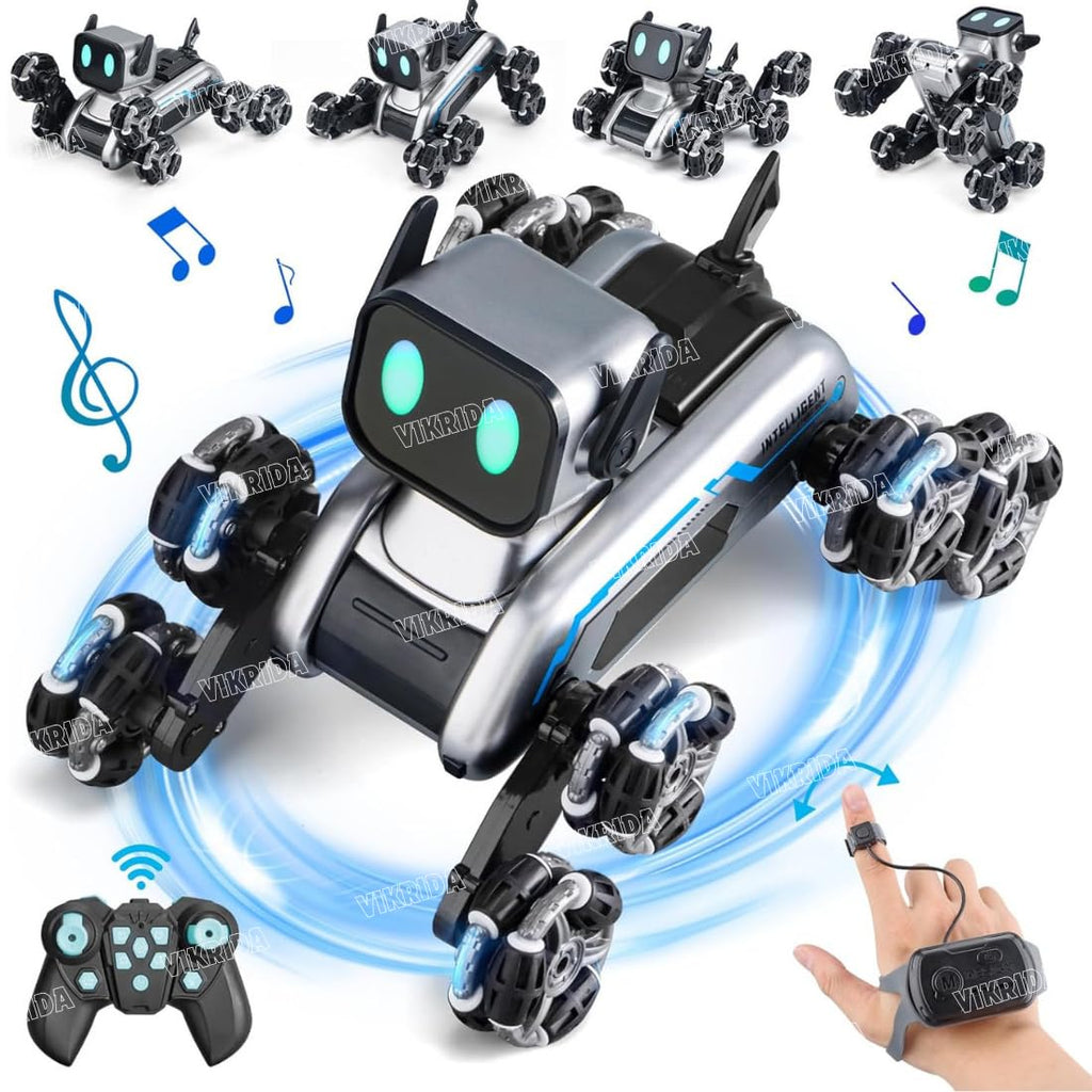 VikriDA 8WD Gesture Sensor RC Stunt Car – Black