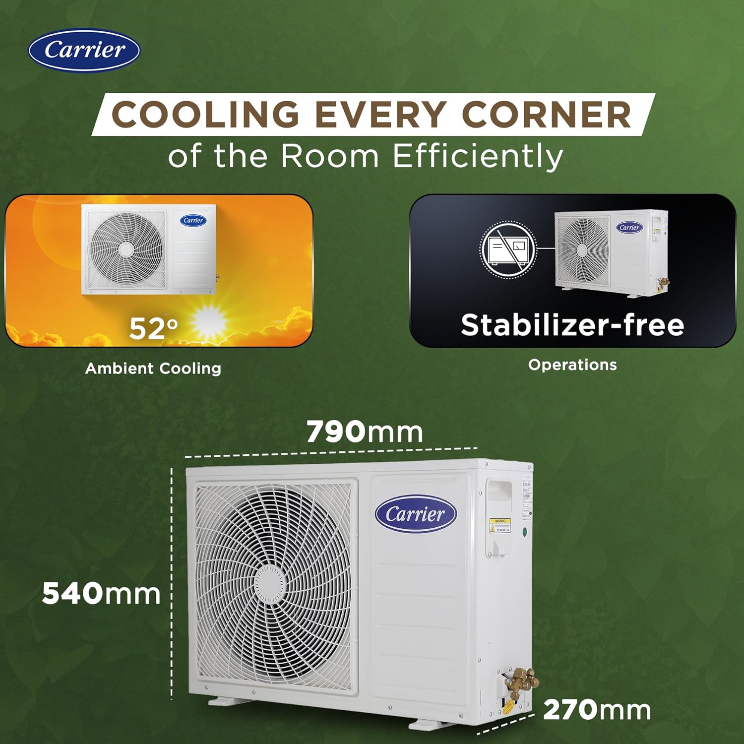 Carrier 1.5 Ton 3-Star Wi-Fi Inverter AC